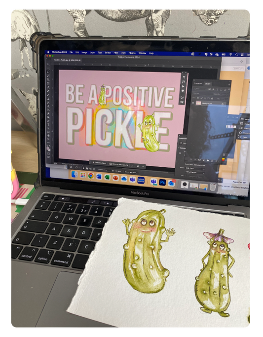 Positive Pickle Art Print