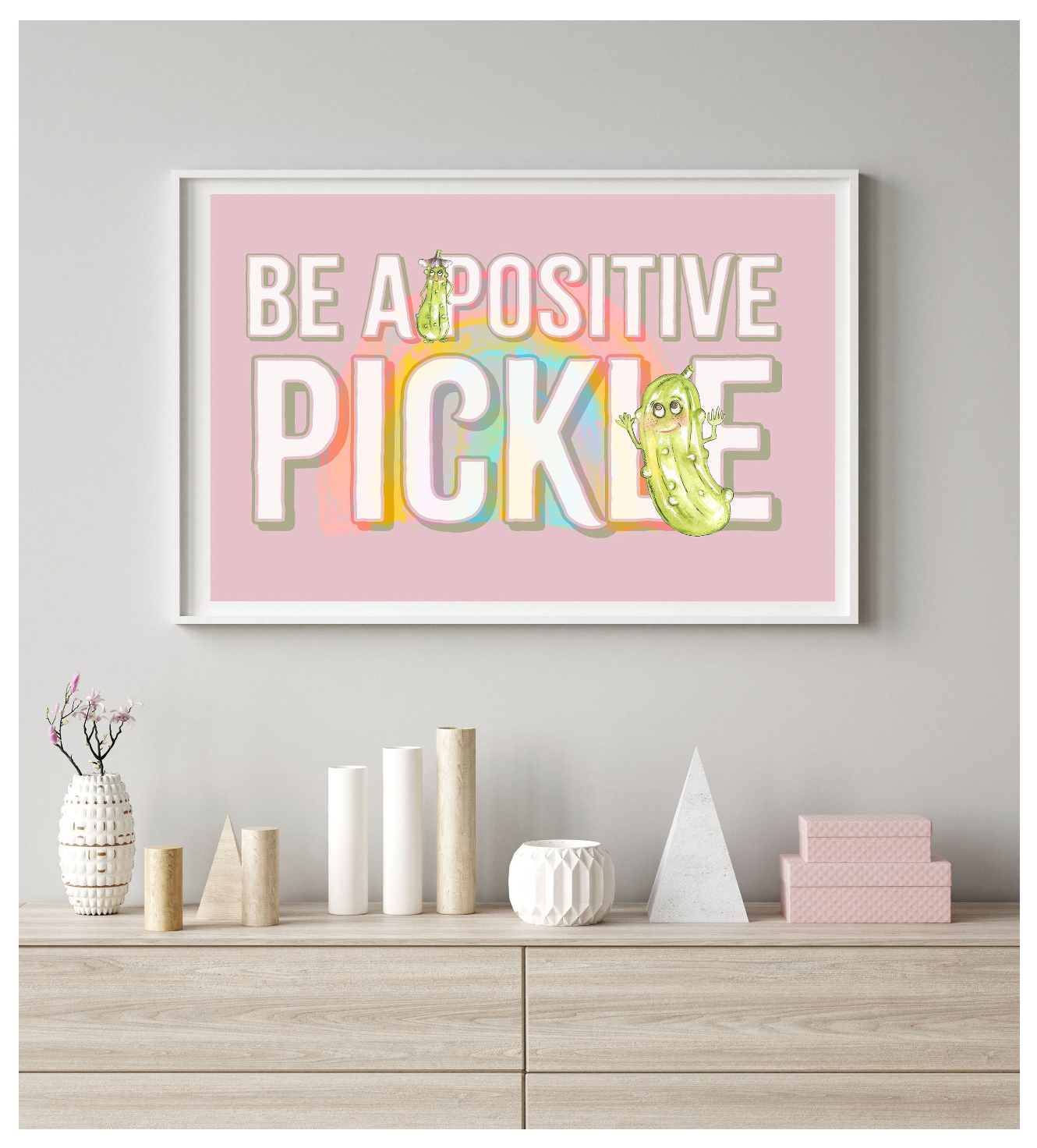 Positive Pickle Art Print