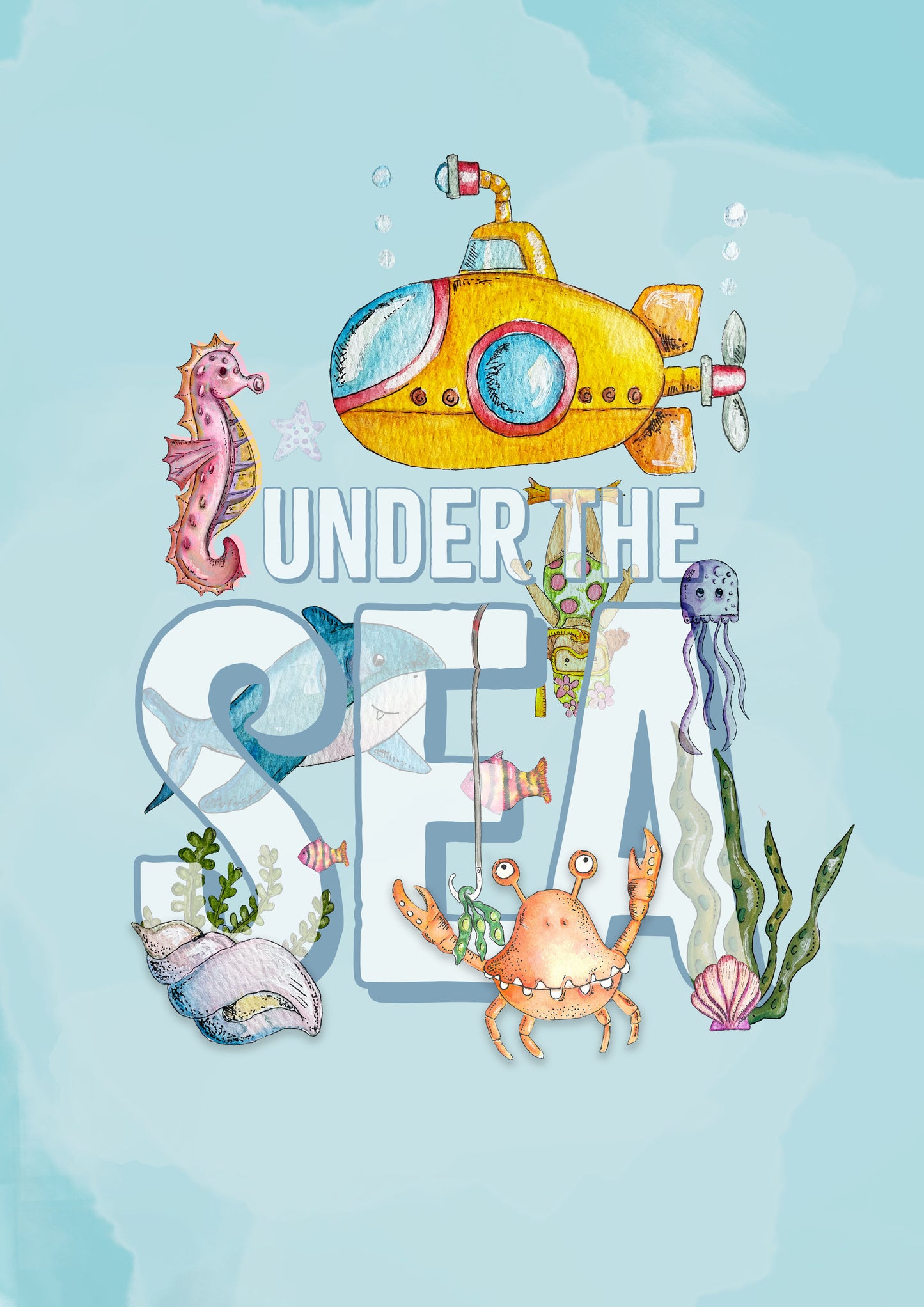 Under The Sea Illustrated Print