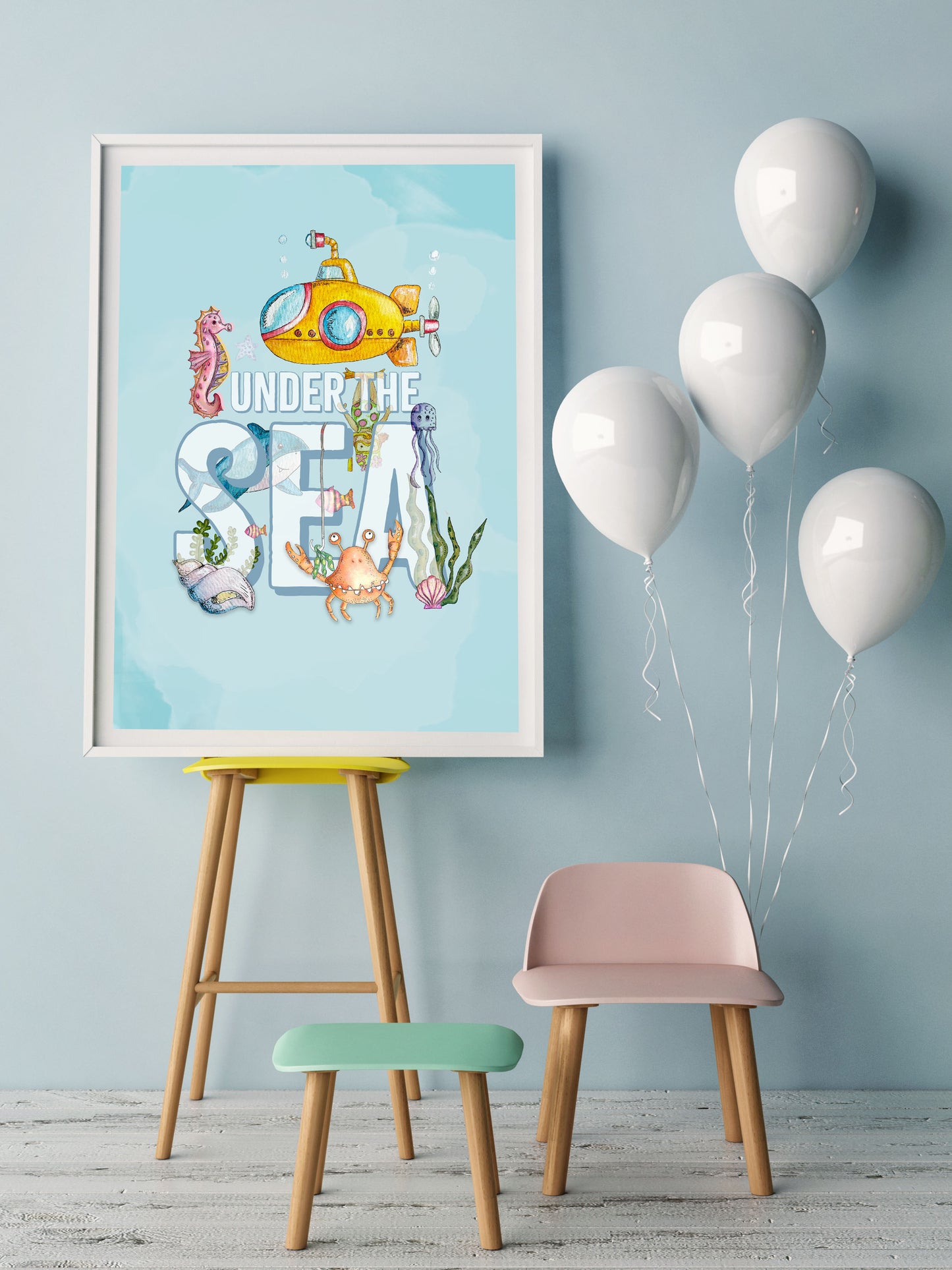 Under The Sea Illustrated Print